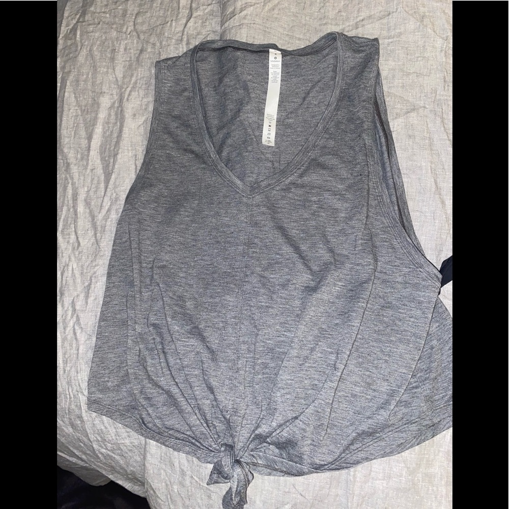 Gray Front Tie Lululemon Tank